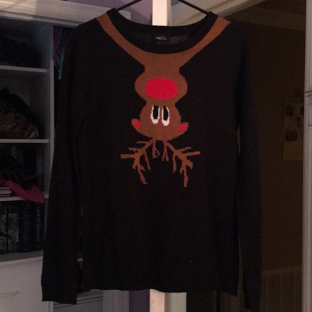 Long sleeved Christmas sweater.